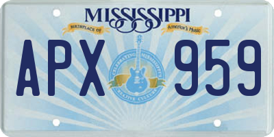 MS license plate APX959