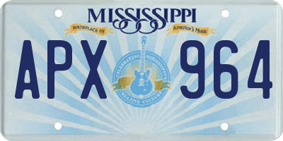 MS license plate APX964
