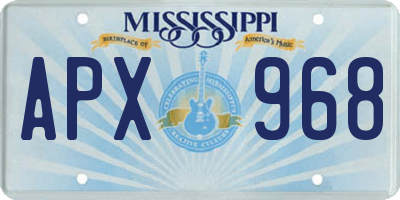 MS license plate APX968