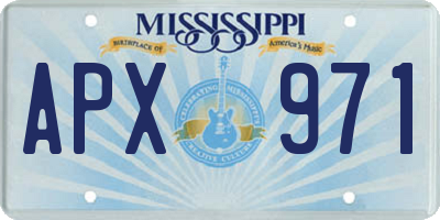 MS license plate APX971