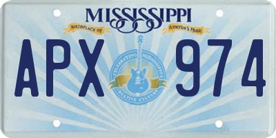 MS license plate APX974