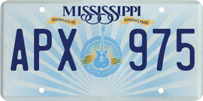 MS license plate APX975
