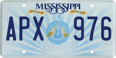 MS license plate APX976