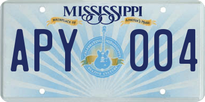 MS license plate APY004