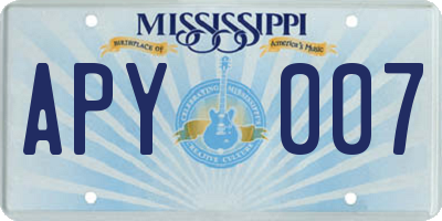 MS license plate APY007