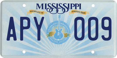 MS license plate APY009