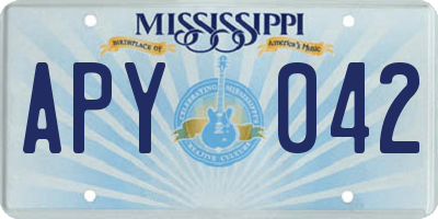 MS license plate APY042