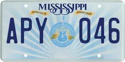 MS license plate APY046