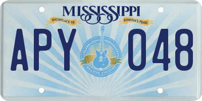 MS license plate APY048