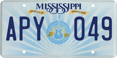 MS license plate APY049