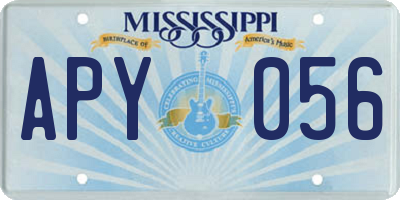 MS license plate APY056