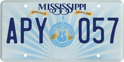 MS license plate APY057