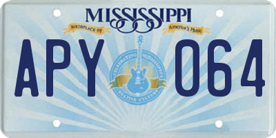 MS license plate APY064