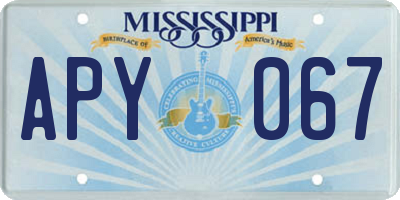 MS license plate APY067