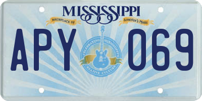 MS license plate APY069