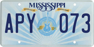 MS license plate APY073