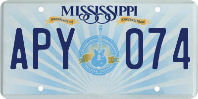 MS license plate APY074