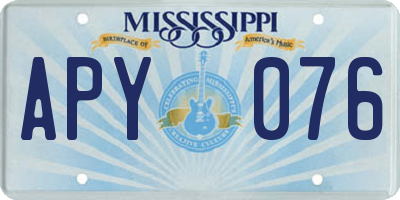 MS license plate APY076