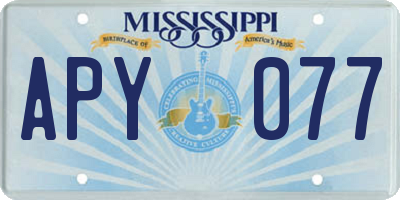 MS license plate APY077
