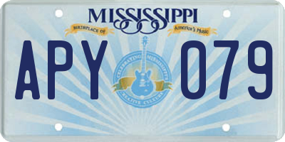 MS license plate APY079