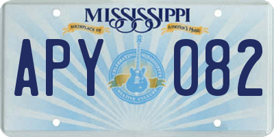 MS license plate APY082