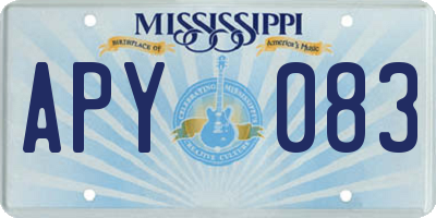 MS license plate APY083