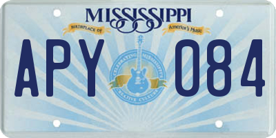 MS license plate APY084