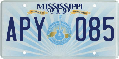 MS license plate APY085
