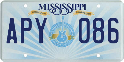 MS license plate APY086