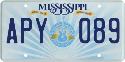 MS license plate APY089