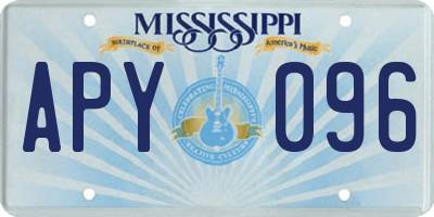 MS license plate APY096