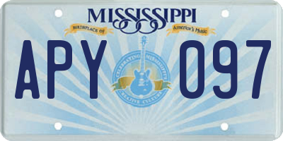MS license plate APY097