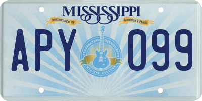 MS license plate APY099