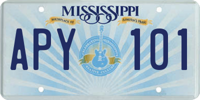 MS license plate APY101