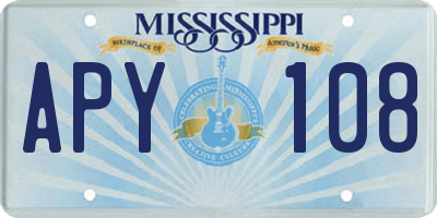 MS license plate APY108