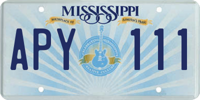 MS license plate APY111