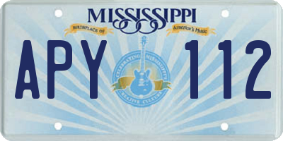 MS license plate APY112