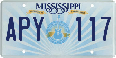 MS license plate APY117