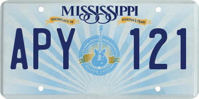 MS license plate APY121