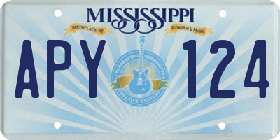 MS license plate APY124