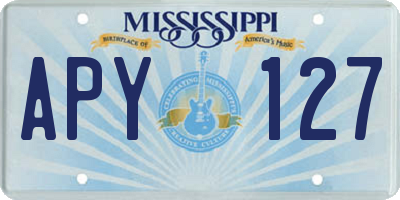 MS license plate APY127