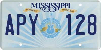 MS license plate APY128