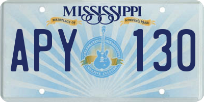 MS license plate APY130