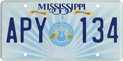 MS license plate APY134
