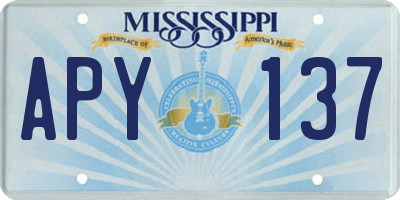 MS license plate APY137