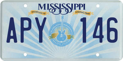 MS license plate APY146