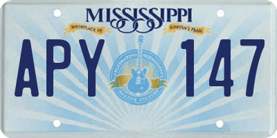MS license plate APY147