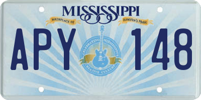 MS license plate APY148