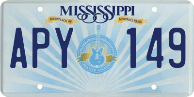 MS license plate APY149