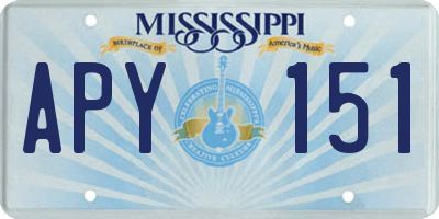 MS license plate APY151